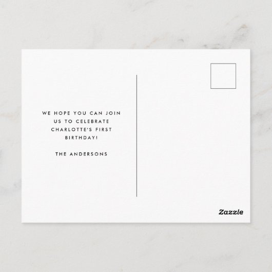 Onze kleine pompoen 1e verjaardag Uitnodiging (Achterkant)