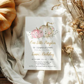 Onze kleine pompoen 1e verjaardag Uitnodiging