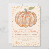 Onze kleine pompoen 2de verjaardag kaart (Voorkant)