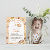 Onze kleine pompoen 2e verjaardag Oranje Herfst Kaart (Staand voorkant)