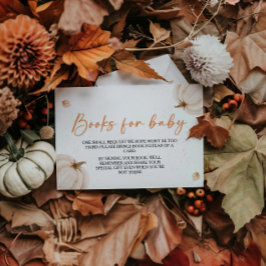 Onze kleine pompoen Baby shower boek aanvraag Informatiekaartje