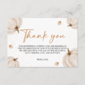 Onze kleine pompoen Baby shower dank u kaart (Voorkant)