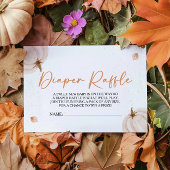 Onze kleine pompoen Baby shower luier Raffle Informatiekaartje