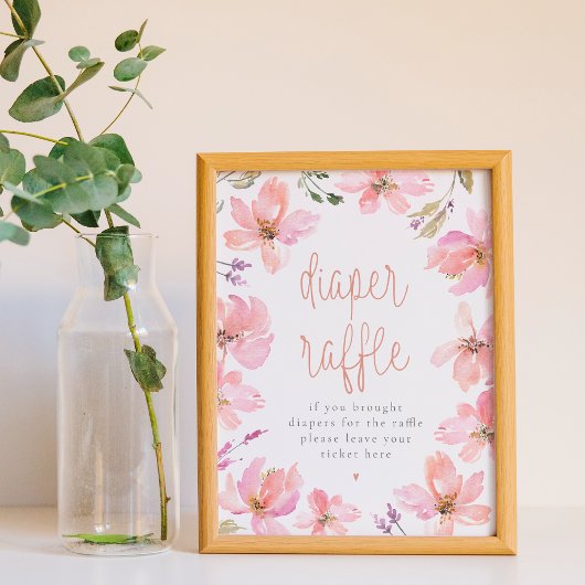 Onze kleine pompoen Baby shower luier Raffle Teken Poster