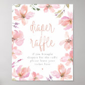 Onze kleine pompoen Baby shower luier Raffle Teken Poster (Voorkant)