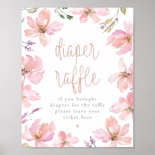 Onze kleine pompoen Baby shower luier Raffle Teken Poster (Voorkant)