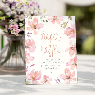 Onze kleine pompoen Baby shower luier Raffle Teken Reclamebord Met Voetstuk