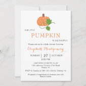 Onze kleine pompoen Baby shower uitnodiging (Voorkant)