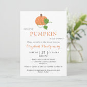 Onze kleine pompoen Baby shower uitnodiging (Staand voorkant)