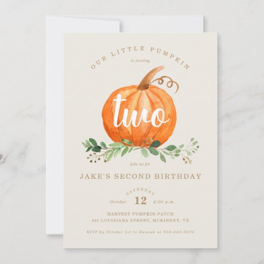 Onze kleine pompoen Birthday Kaart (Voorkant)