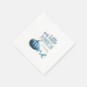 Onze kleine pompoen blauw 1e verjaardag servet (Hoek)
