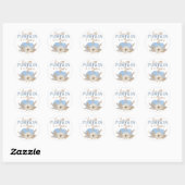 Onze Kleine Pompoen Blauwe Baby Shower Sticker (Vel)