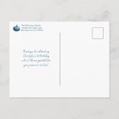 Onze Kleine Pompoen Blauwe Bedankkaart Briefkaart (Achterkant)