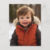 Onze Kleine Pompoen Blauwe Bedankkaart Briefkaart (Voorkant)