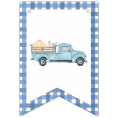 Onze kleine pompoen / blauwe vrachtwagen verjaarda vlaggetjes (Eerste vlag)