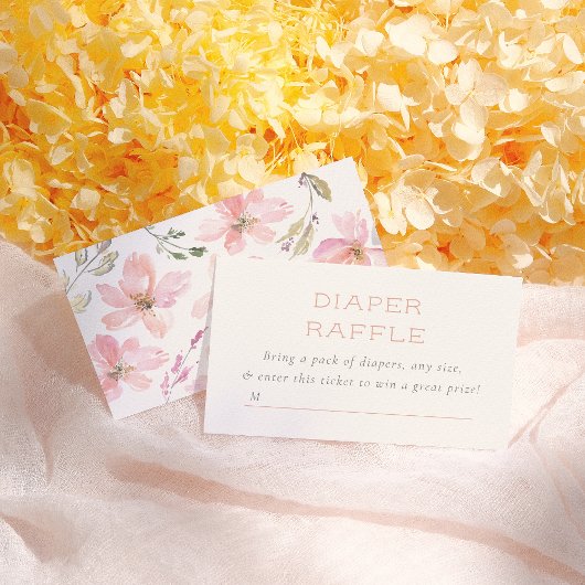 Onze Kleine Pompoen Bloemen Luier Raffle Informatiekaartje