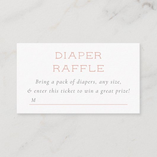 Onze Kleine Pompoen Bloemen Luier Raffle Informatiekaartje (Voorkant)