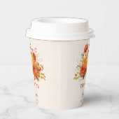 Onze kleine pompoen bloemige Herfst Baby shower gu Papieren Bekers (Rechts)