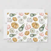 Onze Kleine Pompoen Boho Herfst Verjaardagsfeest F Kaart (Achterkant)