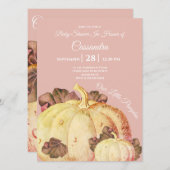 Onze kleine pompoen BOHO Mauve Baby Girl Shower (Voorkant / Achterkant)