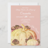 Onze kleine pompoen BOHO Mauve Baby Girl Shower (Voorkant)