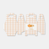 Onze kleine pompoen Boho Sinaasappel 1e verjaardag Bedankdoosjes (Uitgevouwen)