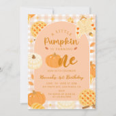 Onze kleine pompoen Boho Sinaasappel 1e verjaardag Kaart (Voorkant)