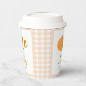 Onze kleine pompoen Boho Sinaasappel 1e verjaardag Papieren Bekers (Links)