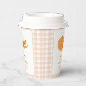 Onze kleine pompoen Boho Sinaasappel 1e verjaardag Papieren Bekers (Rechts)