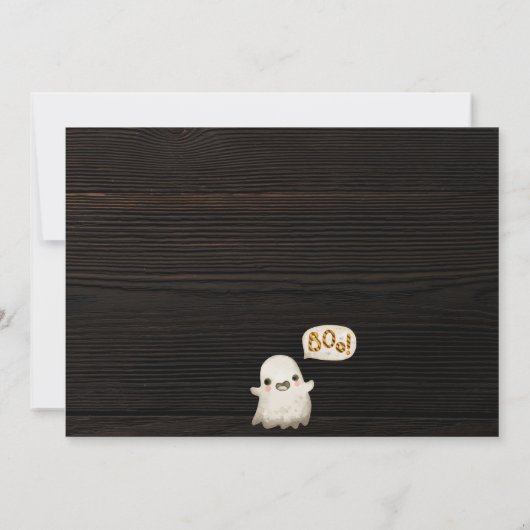 Onze kleine pompoen | Cute Halloween Birthday Part Kaart (Achterkant)