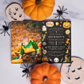 Onze kleine pompoen | Cute Halloween Birthday Part Kaart