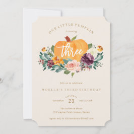 Onze kleine pompoen Derde Dag Uitnodiging