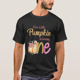 Onze kleine pompoen draaien 1 Herfst 1e verjaardag T-shirt