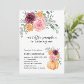 Onze kleine pompoen draait één Bloemen Kaart (Staand voorkant)