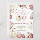 Onze kleine pompoen draait een Marsala pompoen Kaart (Voorkant)