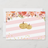 Onze kleine pompoen draait één uitnodiging om (Achterkant)