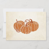 Onze kleine pompoen draait een verjaardagsfoto kaart (Achterkant)