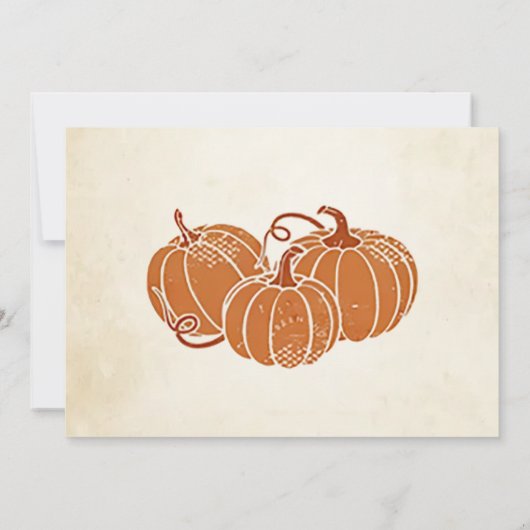 Onze kleine pompoen draait een verjaardagsfoto kaart (Achterkant)