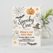 Onze kleine pompoen draait er een | 1e verjaardag  kaart (Staand voorkant)