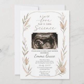 Onze Kleine Pompoen Echoscopie Baby Shower Uitnodi Kaart