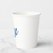 Onze kleine pompoen Een blauwe eerste verjaardag Papieren Bekers (Links)