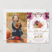 Onze kleine pompoen eerste verjaardag Bourgogne fo Kaart (Voorkant)