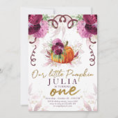 Onze kleine pompoen eerste verjaardag Bourgogne Kaart (Voorkant)