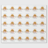 Onze kleine pompoen eerste verjaardag cadeaupapier (Vlak)