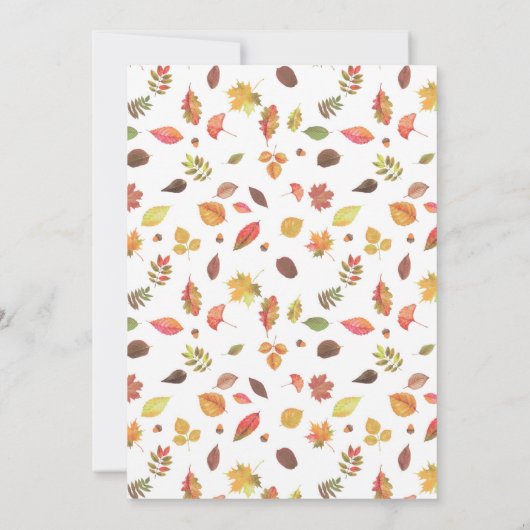 Onze kleine pompoen eerste verjaardag kaart (Achterkant)