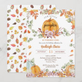 Onze kleine pompoen eerste verjaardag kaart (Voorkant / Achterkant)