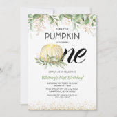 Onze kleine pompoen eerste verjaardag kaart (Voorkant)