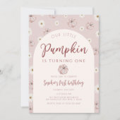 Onze kleine pompoen eerste verjaardag kaart (Voorkant)