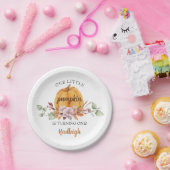 Onze kleine pompoen eerste verjaardag papieren bordje (Feest)