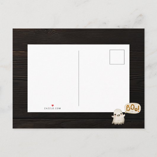 Onze kleine pompoen | Foto van Cute Halloween Birt Uitnodiging Briefkaart (Achterkant)